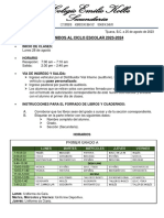 Generales Inicio y Horarios 1A y 1B