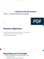 (Class note) Module 11 - Security Reporting and Oversight