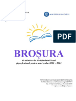 Brosura Admiterii Pentru Anul Scolar 2022 2023 1