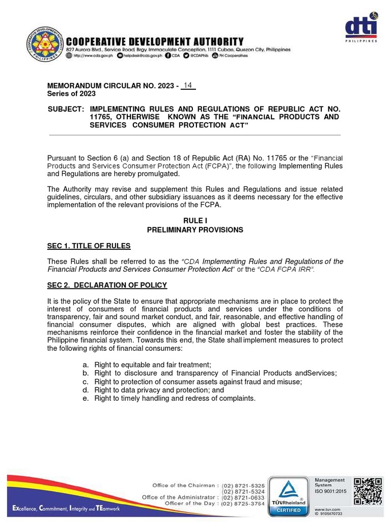 MC 2023 14 DT | PDF | U.S. Securities And Exchange Commission