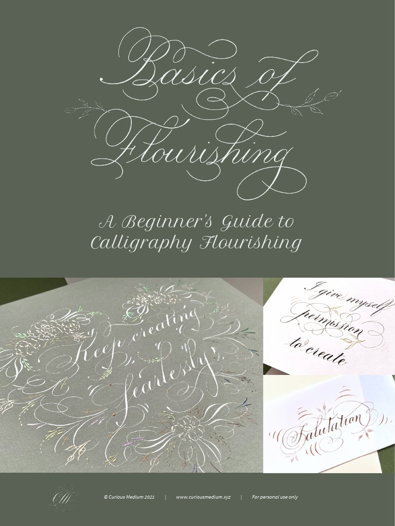Calligraphy Flourishing Essentials Guide | PDF | Calligraphy | Writing