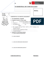 Examen Bimestral de Comunicación