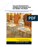 Training and Development Communicating For Success 2nd Edition Beebe Test Bank