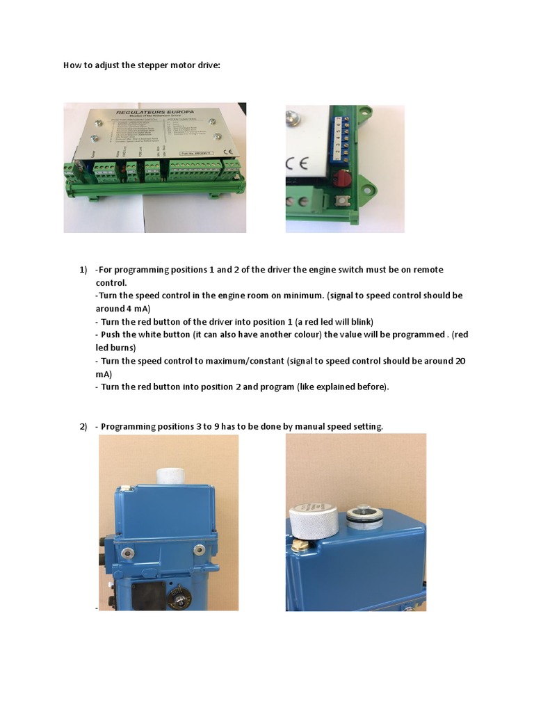 How To Adjust The Stepper Motor Drive PDF