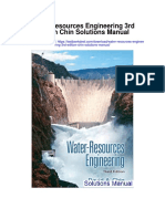 Water Resources Engineering 3rd Edition Chin Solutions Manual