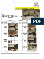 Check List (Pre Entry) For Portable Grinding Machine