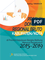 Produk Domestik Regional Bruto Kabupaten-Kota Di Provinsi Kepulauan Bangka Belitung Menurut Pengeluaran 2015-2019