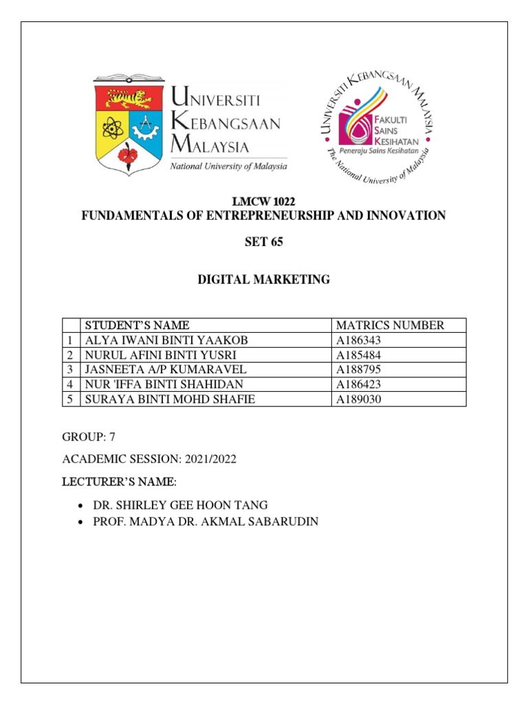 Group 7 - Digital Marketing | PDF | Popular Culture & Media Studies ...