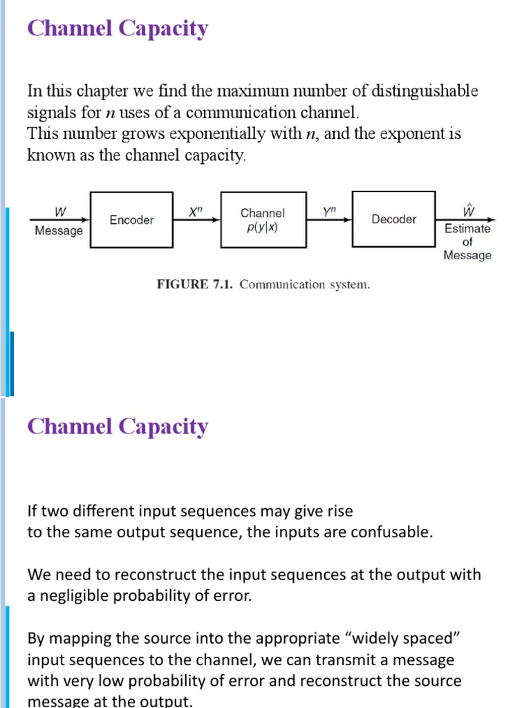Channel Capacity Pdf Statistics Telecommunications Engineering