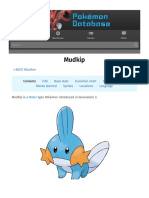 mudkip evolutions