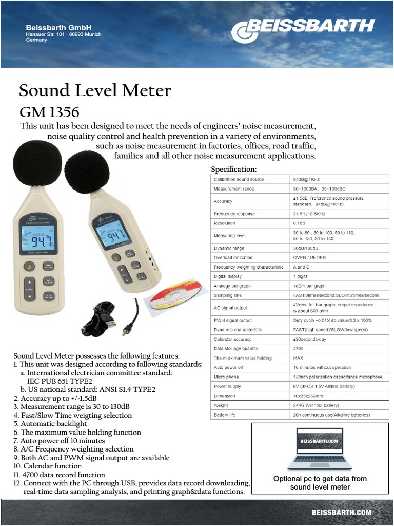 Sound Level Meter Circuit Diagram