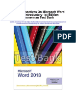 New Perspectives On Microsoft Word 2013 Introductory 1st Edition Zimmerman Test Bank