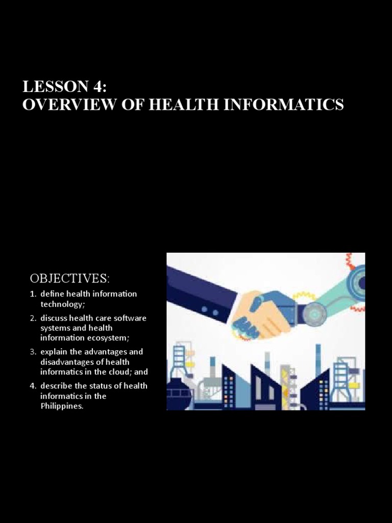 Overview of Health Informatics Issues | PDF | Health Informatics ...