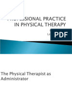 Physical Therapist As Administrator