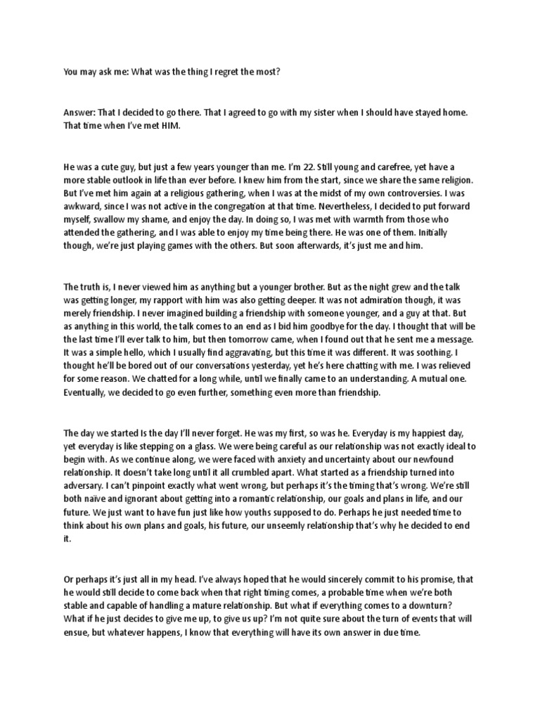 My Regrets | PDF