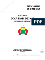 Dzikir Sesudah Sholat