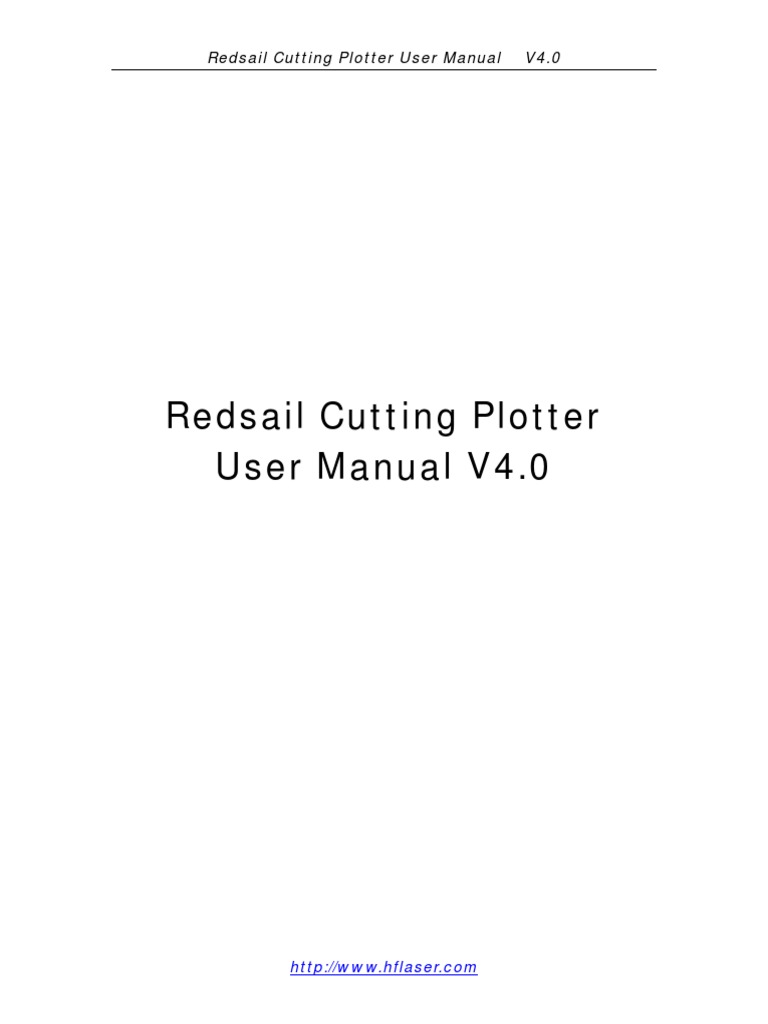 Redsail Cutting Plotter Manual V4.0 | PDF | Computer Keyboard ...