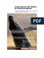Environmental Science 16th Edition Miller Solutions Manual