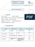 Fiche de Renseignement: Niveau