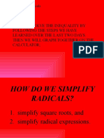 Simplify Radicals