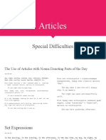 Articles Special Difficulties