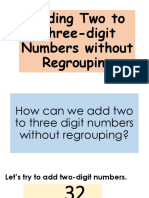 Adding Two - To Three-Digit Numbers Without Regrouping