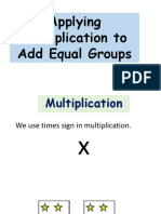 Applying Multiplication To Add Equal Groups