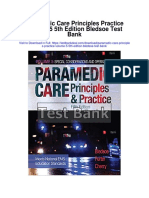 Paramedic Care Principles Practice Volume 5 5th Edition Bledsoe Test Bank