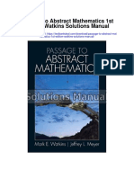 Passage To Abstract Mathematics 1st Edition Watkins Solutions Manual