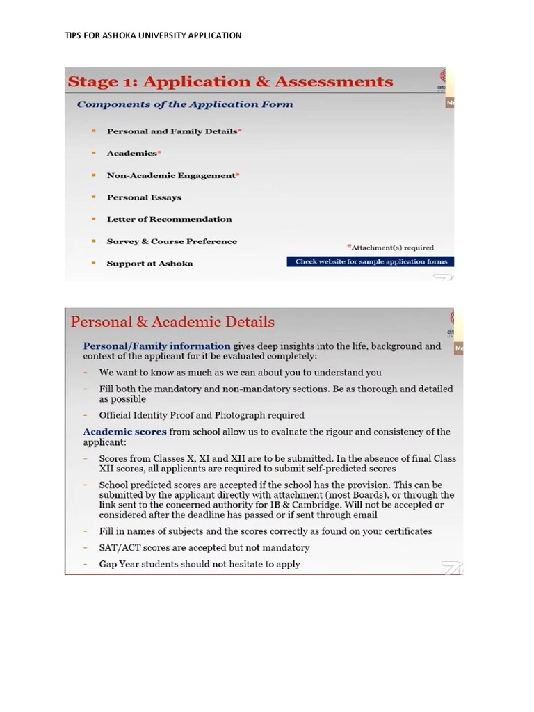 Tips For Ashoka University Application PDF