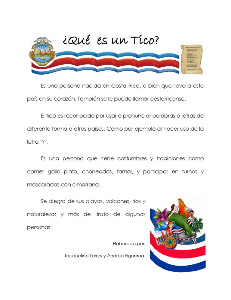 ¿Qué significa ser tico? | PDF | Centroamérica | Costa Rica