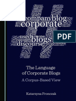 Katarzyna Fronczak - The Language of Corporate Blogs-Cambridge Scholars Publishing (2021)