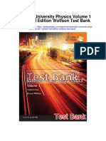 Essential University Physics Volume 1 Global 3rd Edition Wolfson Test Bank