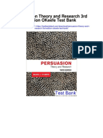 Persuasion Theory and Research 3rd Edition Okeefe Test Bank