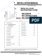 Installation Manual: MX-2301N MX-2600N/3100N MX-2600G/3100G