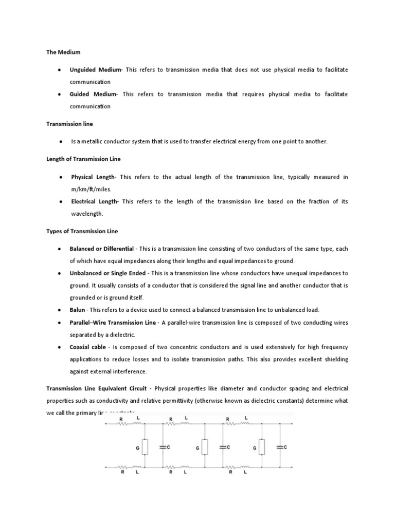 Transmission Lines P1 | PDF | Transmission Line | Transmission Medium