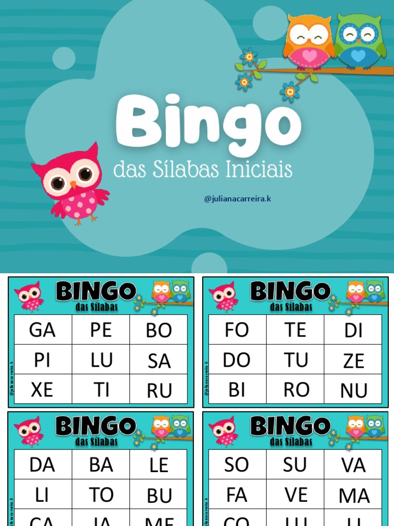 Bingo de Sílabas para Imprimir | PDF