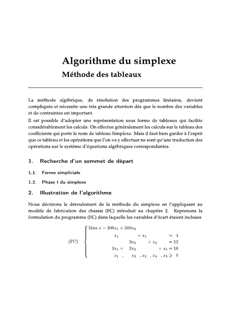 Cours Simplexe PDF