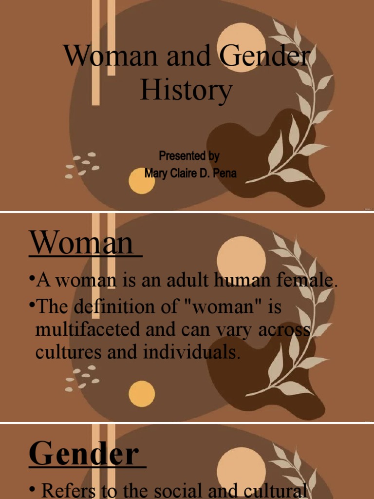 Woman and Gender History PDF Gender Studies Feminism