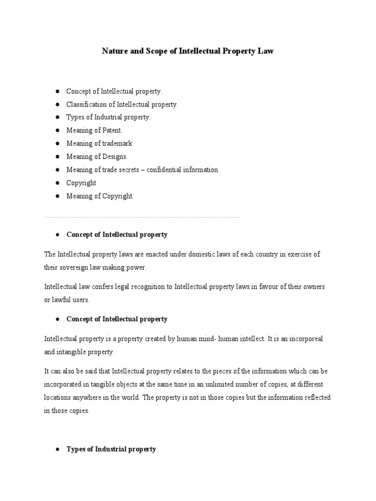 Technical Paper Writing Ipr Notes Pdf