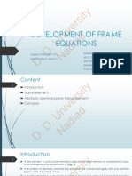 Development of Frame Equations