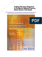 Understanding Nursing Research Building An Evidence Based Practice 5th Edition Burns Test Bank