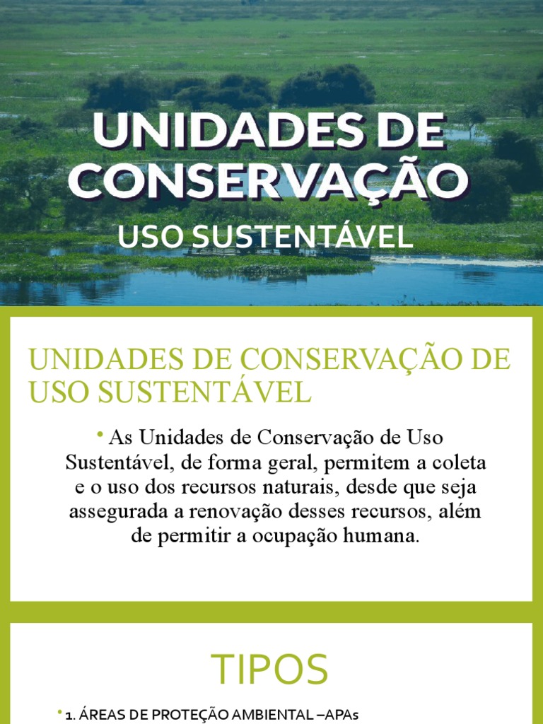 12 - Unidades de Conservação - Uso Sustentavel | PDF | Sustentabilidade ...