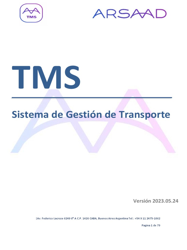 Manual TMS V.2023.05.24 | PDF | Microsoft Excel | Buenos Aires