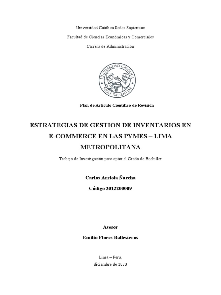 Estrategias de Inventarios en E-Commerce PYMES | PDF | Calidad ...