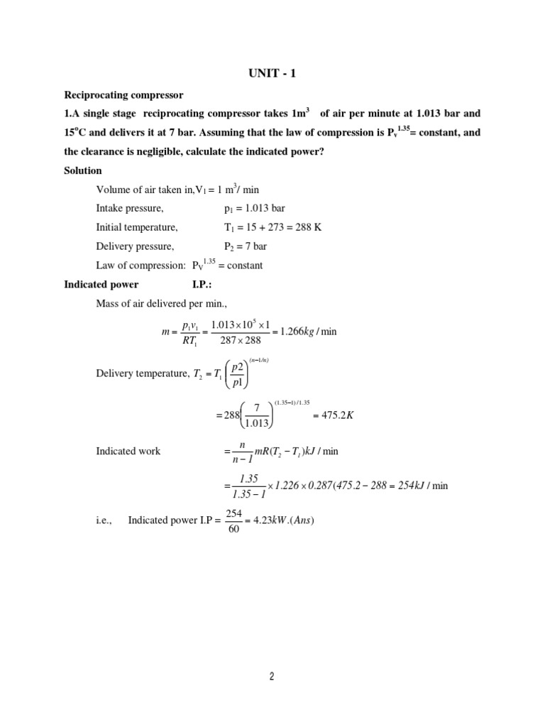 Compressor Numerical PDF Applied And Interdisciplinary Physics