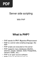 Server Side Scripting PHP