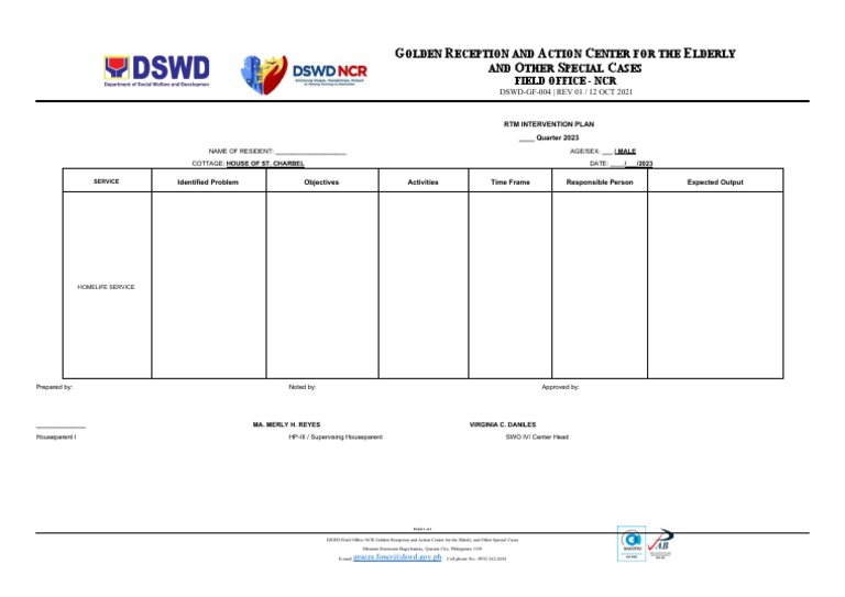 Form Intervention Plan | PDF