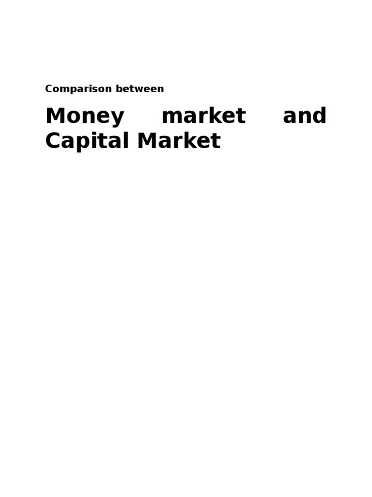 Money Market | PDF | Financial Markets | Money Market