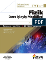 2023 Aydın TYT Fizik Ders İşleyiş Modülleri 5